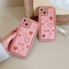 Girly Pink Heart Phone Case