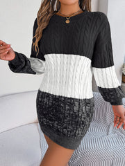 Round Neck Sweater Dress