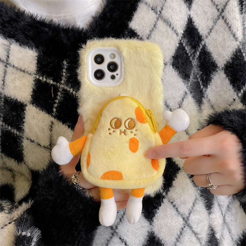 Plush Cheeseburger Coin Purse Phone Case