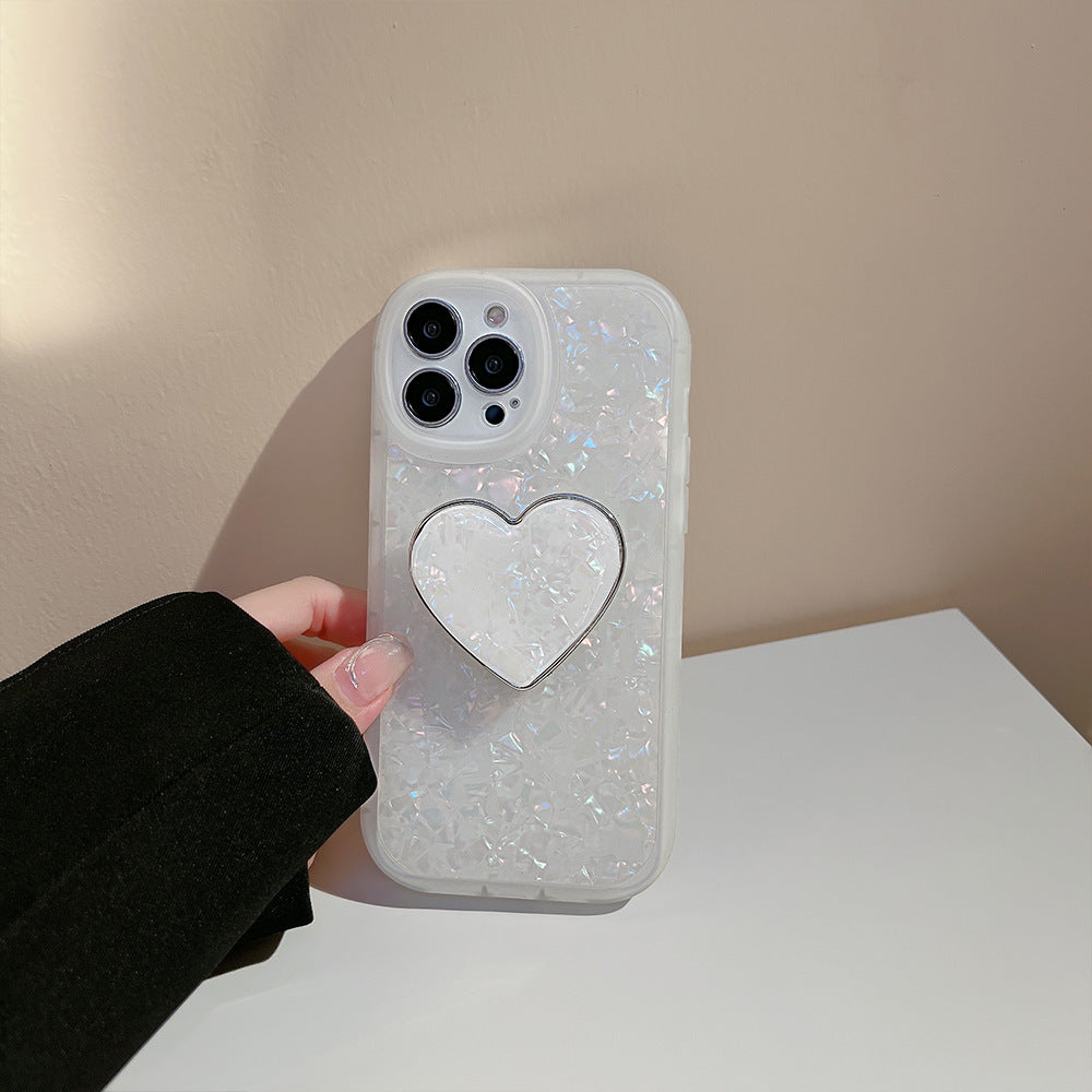 Shell Pattern With Stand Phone Case