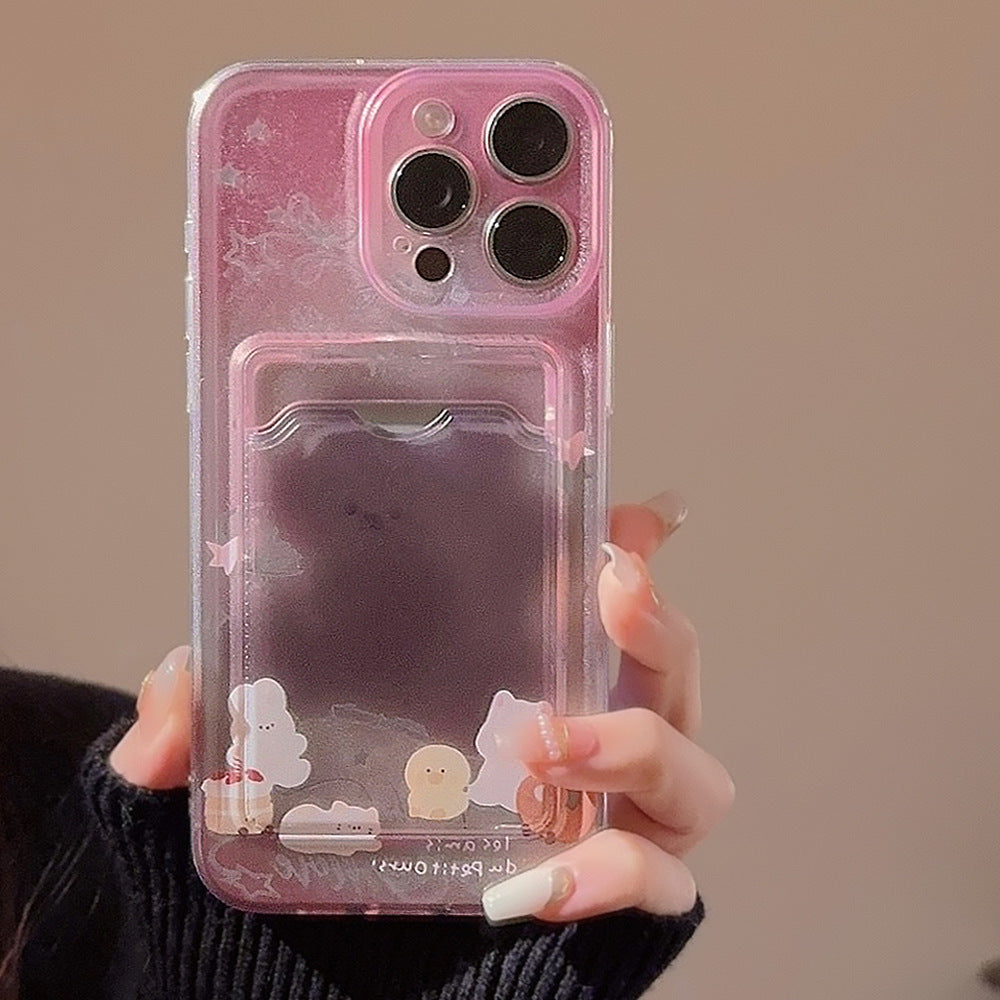 Pink and Purple Smudged Bear Phone Case