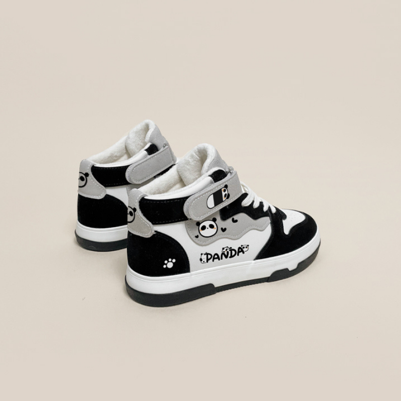 Cute Panda Casual High Top Skate Shoes