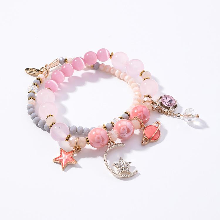 Star Moon Cat Eye Crystal Bracelet