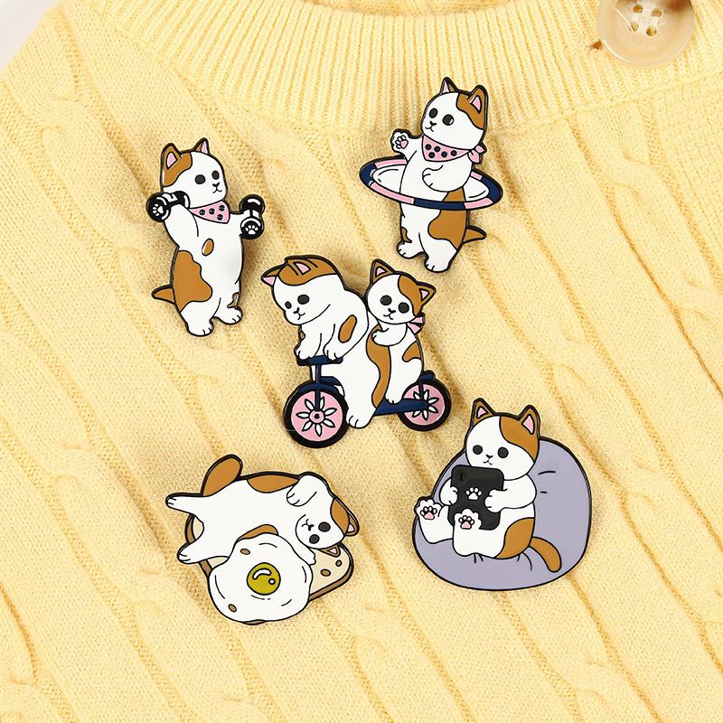 Fitness Kitten Pins