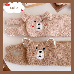 Cute Cartoon Bear Plush Scarf