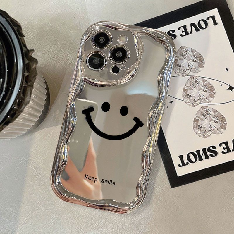 Kawaii Smiley Silver Phone Case