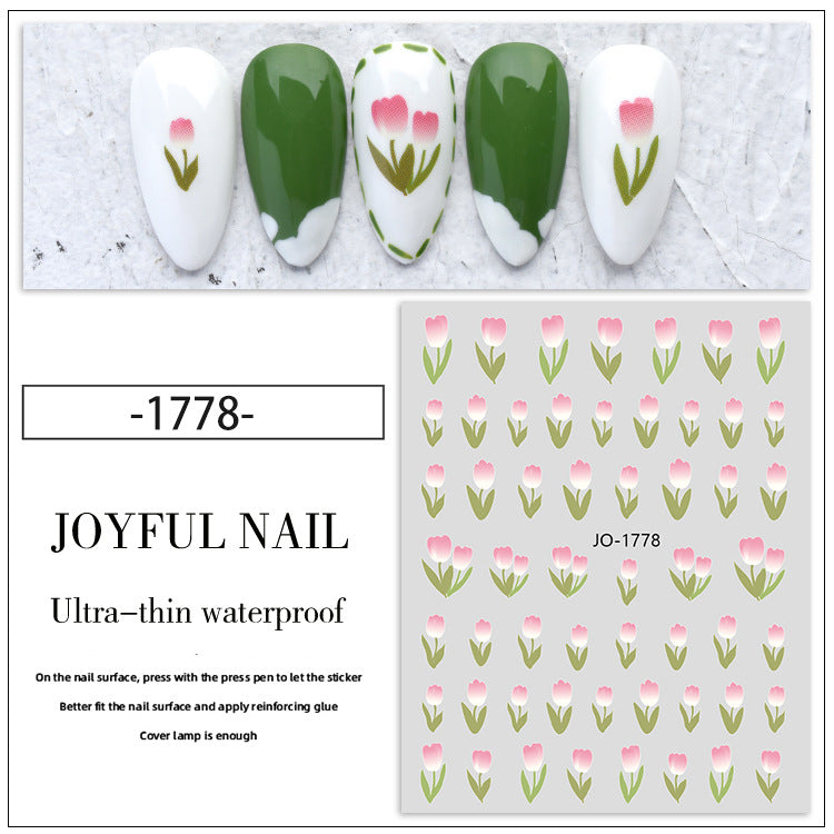 Kawaii Tulip Nail Sticker