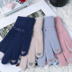 Cartoon Touch Screen Split Finger Gloves