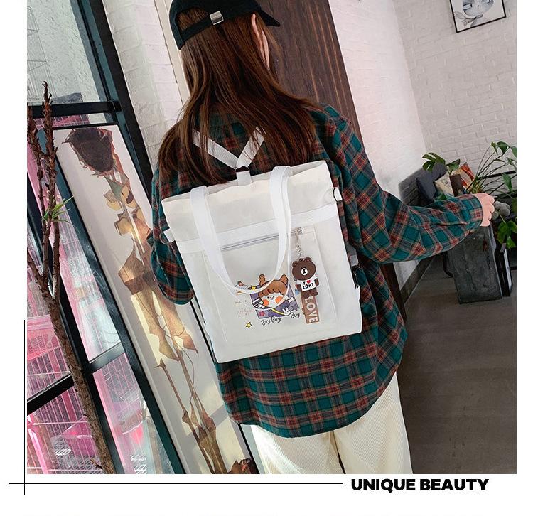 Printed Girl Pattern Tote Bag