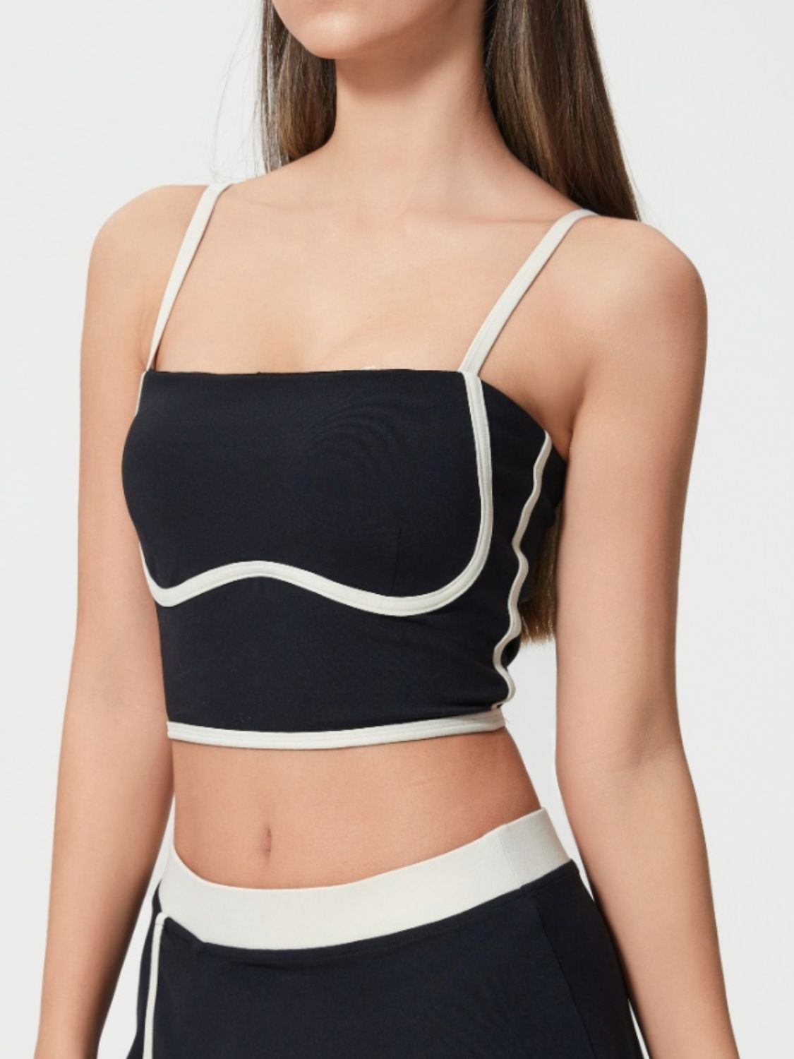 Square Neck Cami with Detachable Chest Pads
