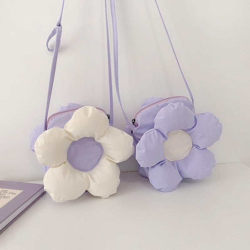 Flower Macaron Color Contrast Diagonal Bag