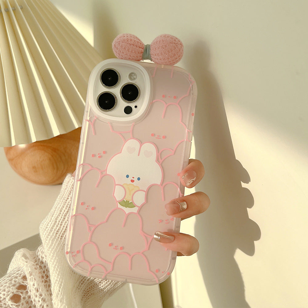 Pink Rabbit Bowknot Phone Case