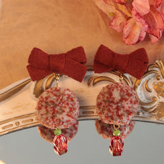 Christmas Girl Bow Earrings