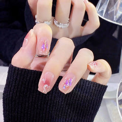 Aurora Heart Wearable Nails Finished Manicure