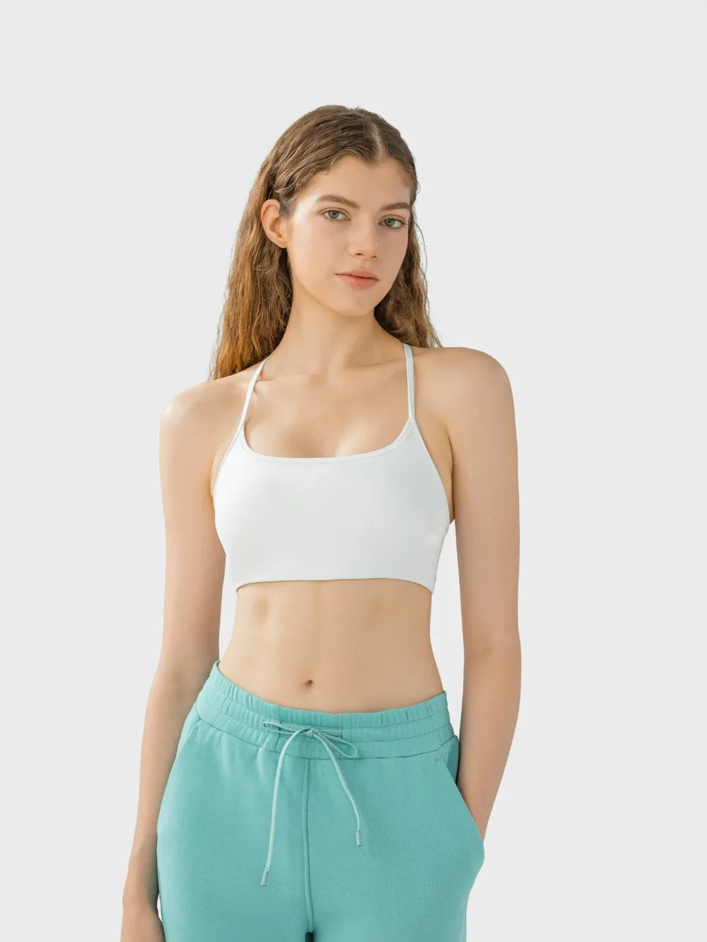 Crisscross Back Cami with Detachable Chest Pads