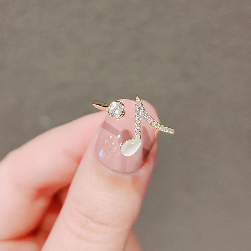 Cute Music Note Adjustable Ring