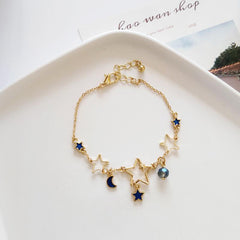 Sweet And Lovely Star Moon Bracelet