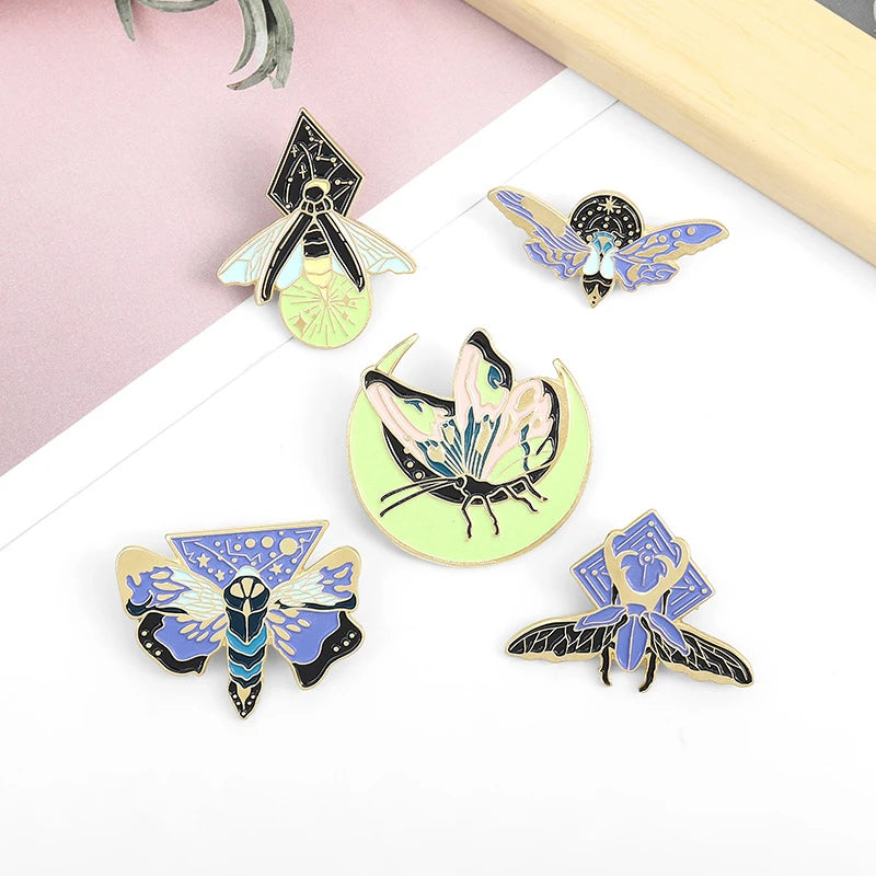 Cartoon Enamel Luminous Pins