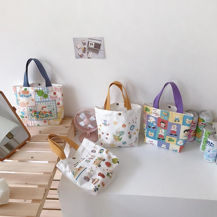 Cute Printed Illustration Canvas Bag