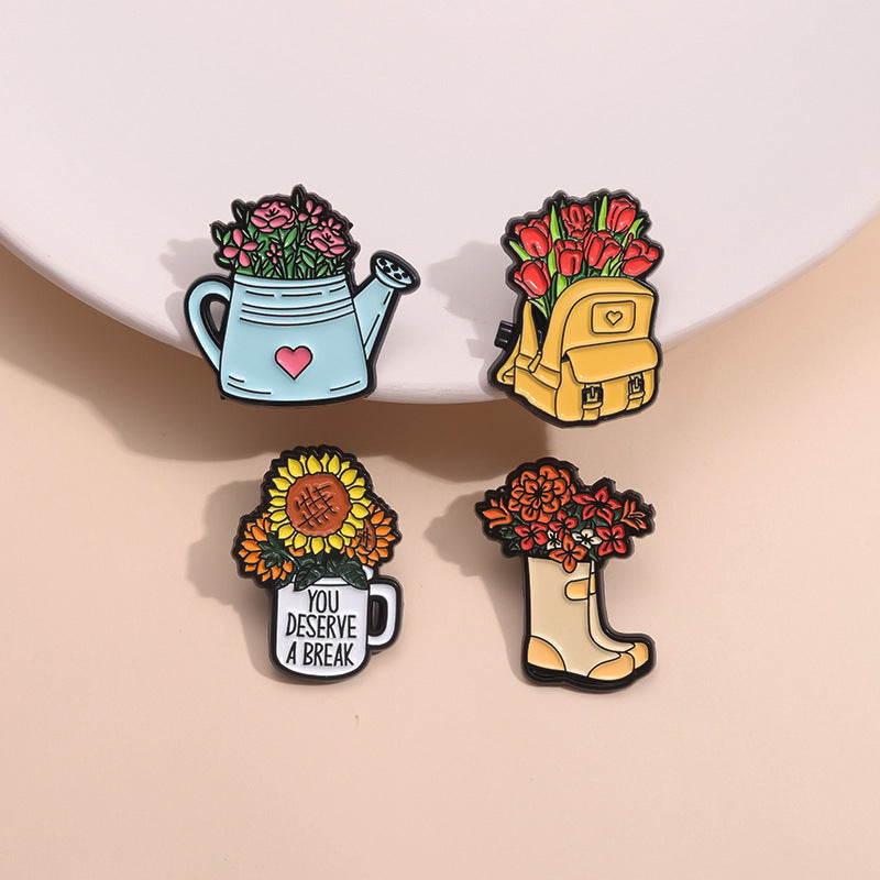 Creative Flower Trolley Shaped Pins