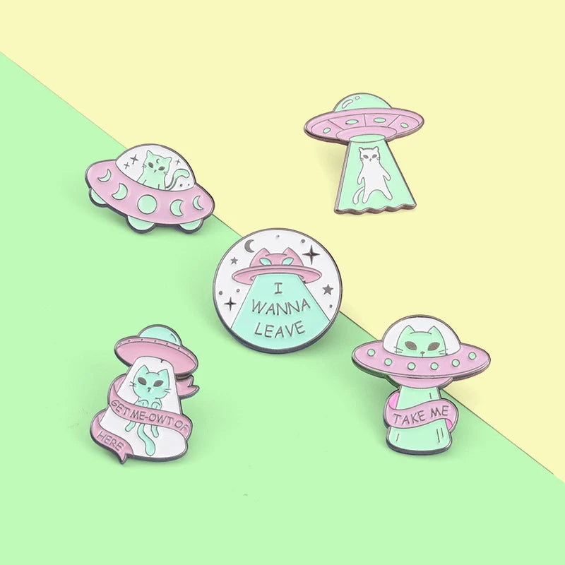 Creative Spaceship Pins