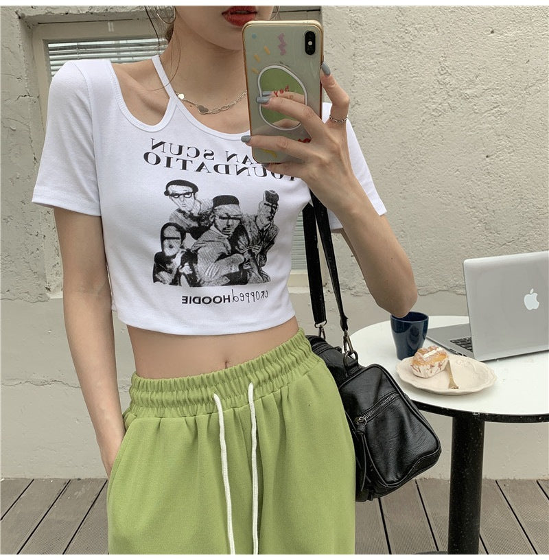 Vintage Cutout Cool Girl Tee