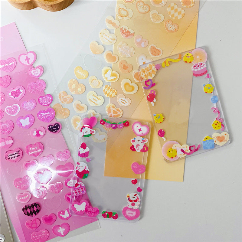 Kawaii Retro Gradient Heart Sticker