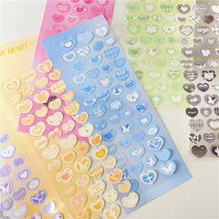 Kawaii Retro Gradient Heart Sticker