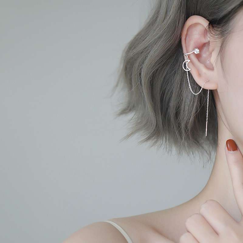 Kawaii Moon All-in-one Earrings