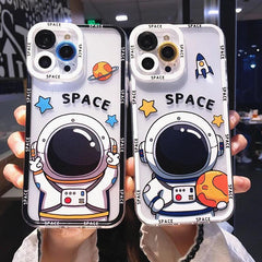 Adorable Cartoon Astronaut Design - Cute Phone Cases for iPhone 14 Pro Max 13 12 11 X XR XS 7 8 Plus