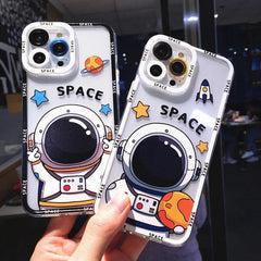 Adorable Cartoon Astronaut Design - Cute Phone Cases for iPhone 14 Pro Max 13 12 11 X XR XS 7 8 Plus