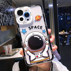 Adorable Cartoon Astronaut Design - Cute Phone Cases for iPhone 14 Pro Max 13 12 11 X XR XS 7 8 Plus