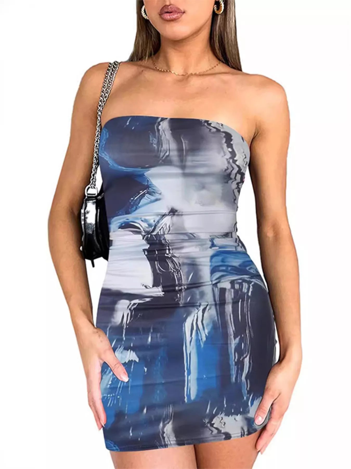Tie-dye Bodycon Mini Dress