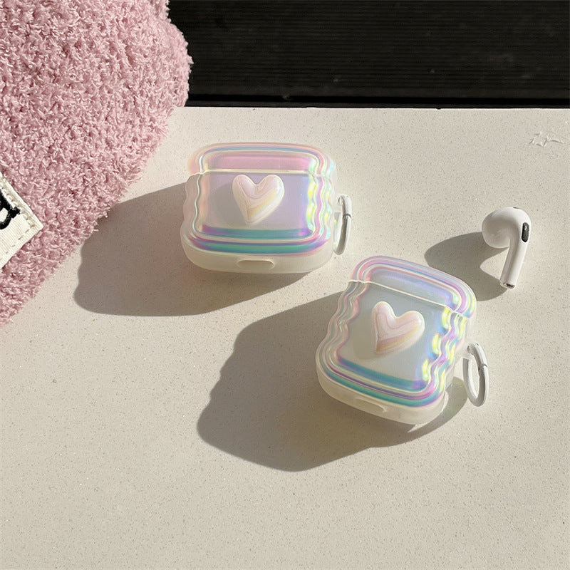 Kawaii Laser Heart Airpods Case