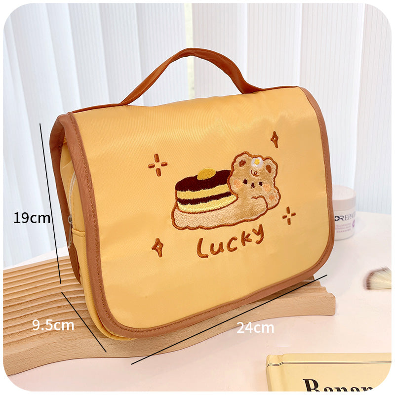 Cute Embroidered Waterproof Cosmetic Bag