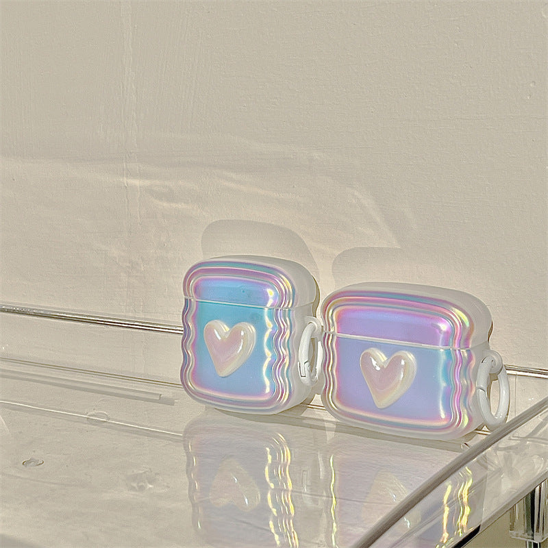 Kawaii Laser Heart Airpods Case