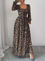 Flounce Sleeve Maxi Dress