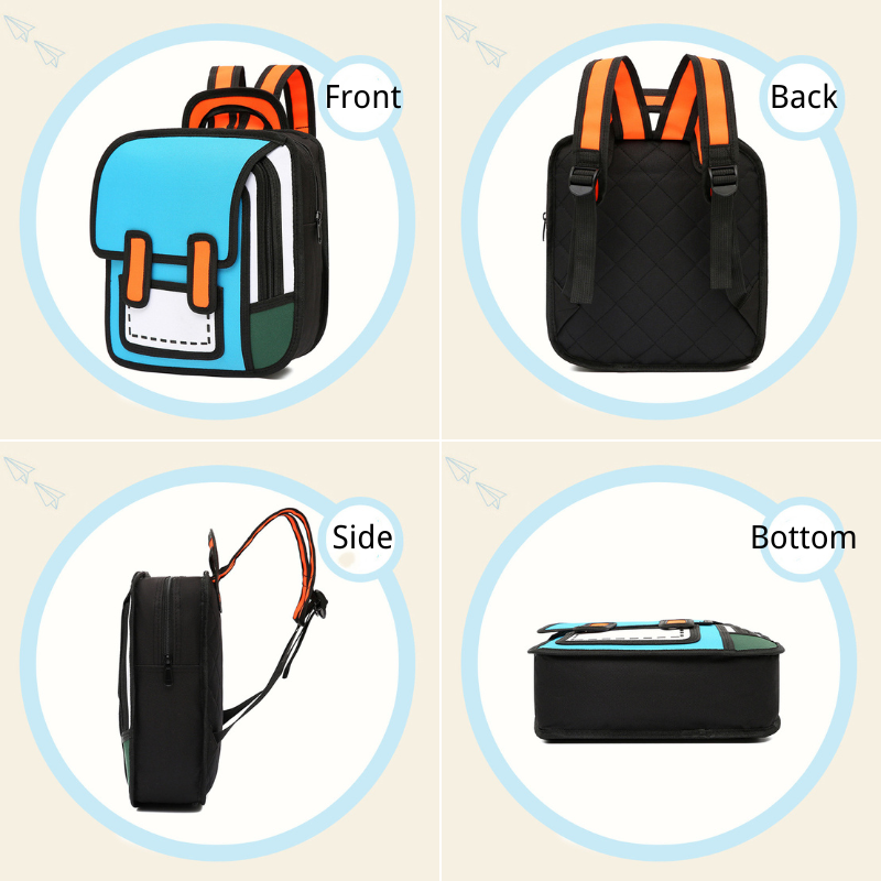 2D Drawing Anime 3D Visual Backpack