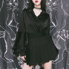 Alternative Style Bell Sleeve Blouse