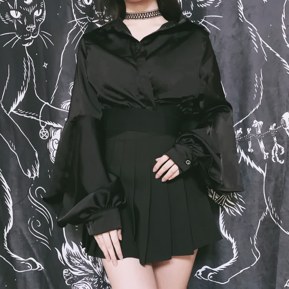 Alternative Style Bell Sleeve Blouse