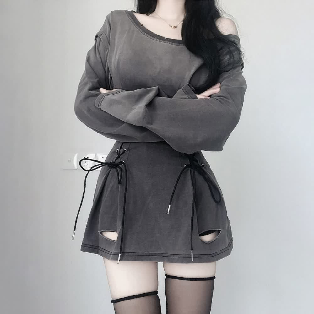 Alternative Syle Lace Up Mini Dress