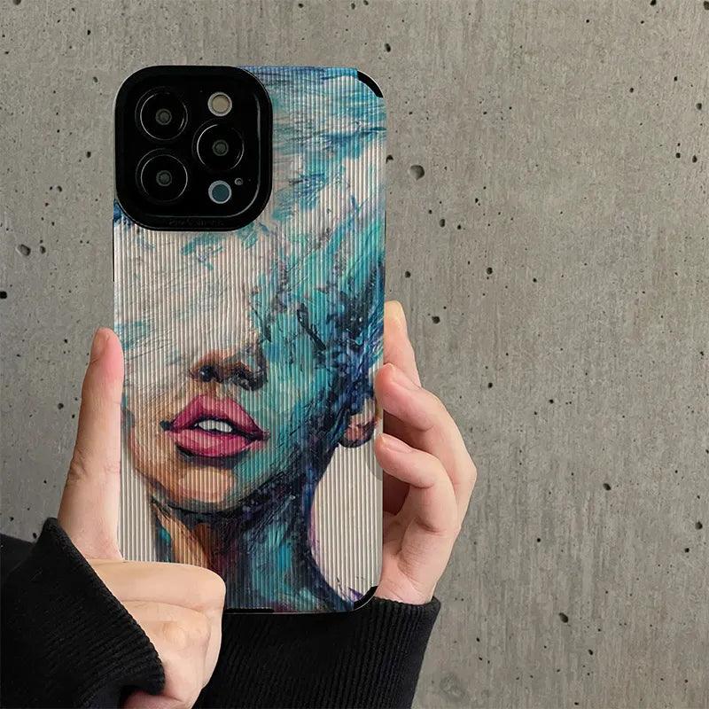 Art Portrait Cute Phone Case for iPhone 15, 14, 13, 11, 12 Pro Max, Mini, 7, 8 Plus, XS Max, XR