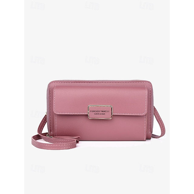 Crossbody Phone Wristlet Leather PU  Bag Mobile
