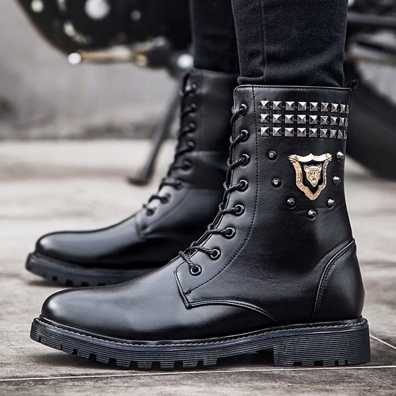 Punk Studded Leather Shoes