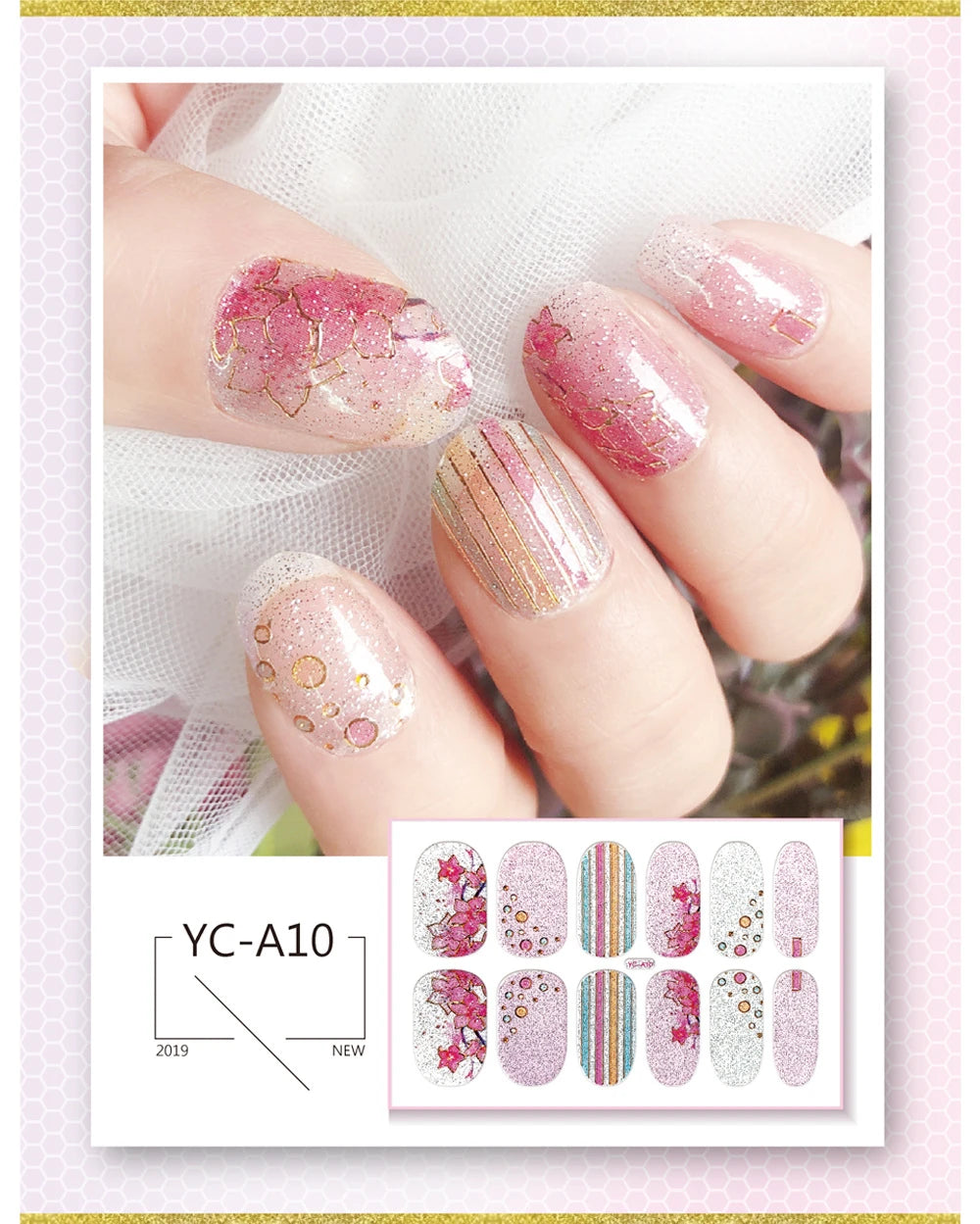 Gradient Constellation Nail Sticker