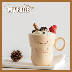 Simple And Cute Expression Ceramic Mug(350ML)