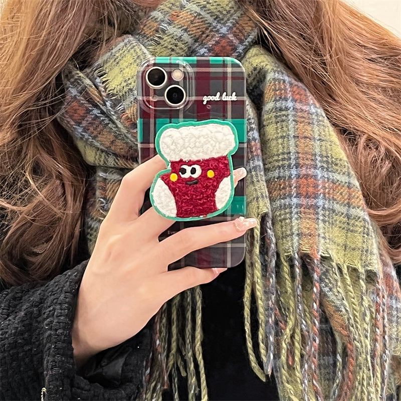 Christmas Checkered Sock Holder Phone Case