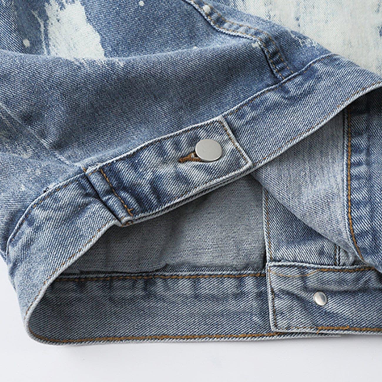 Spray Paint Graffiti Denim Jacket