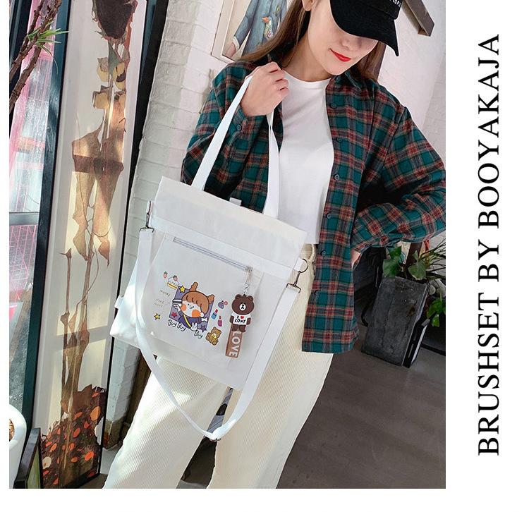 Printed Girl Pattern Tote Bag