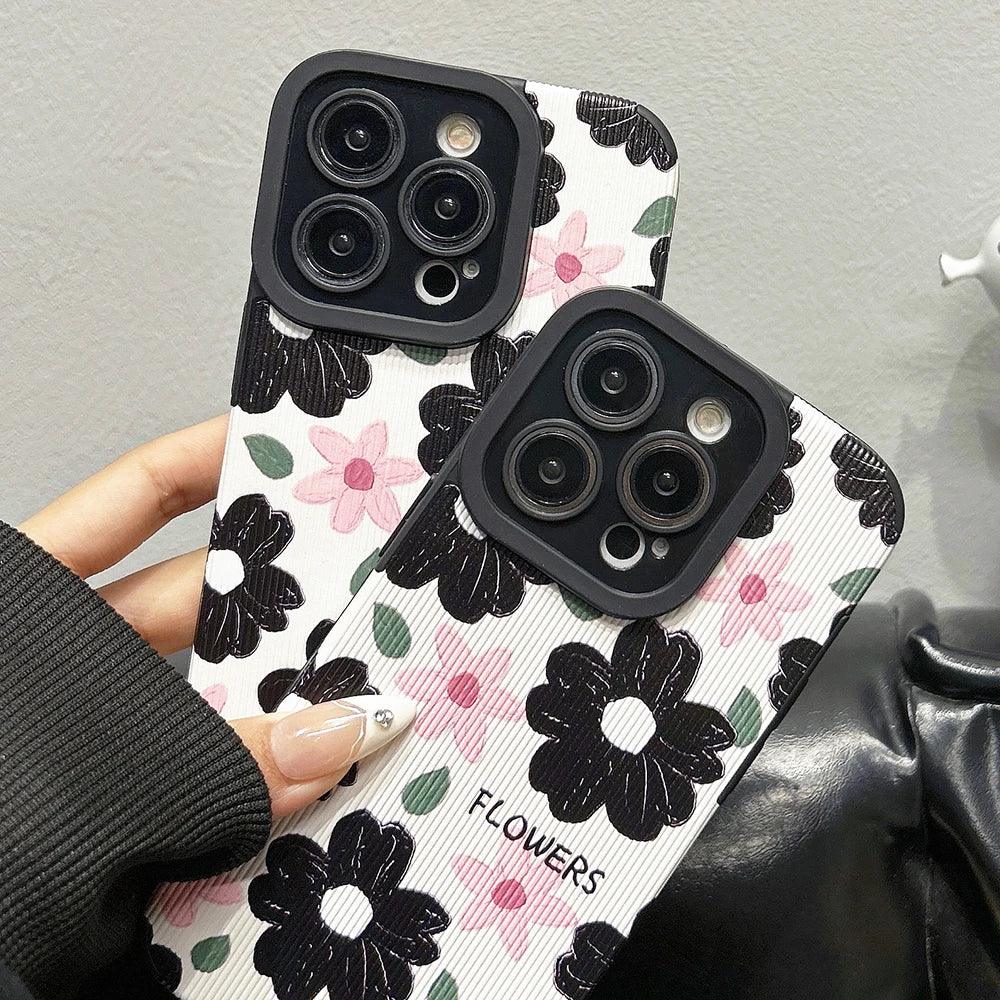 B240 Cute Phone Case: Floral Elegance for iPhone 7-15 Pro Max - Style and Protection in One!